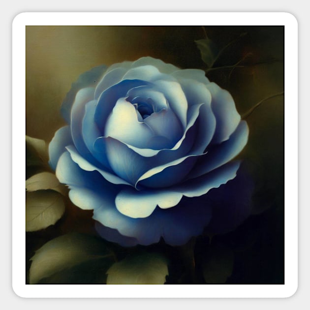 Blue Rose Sticker by Donkeh23